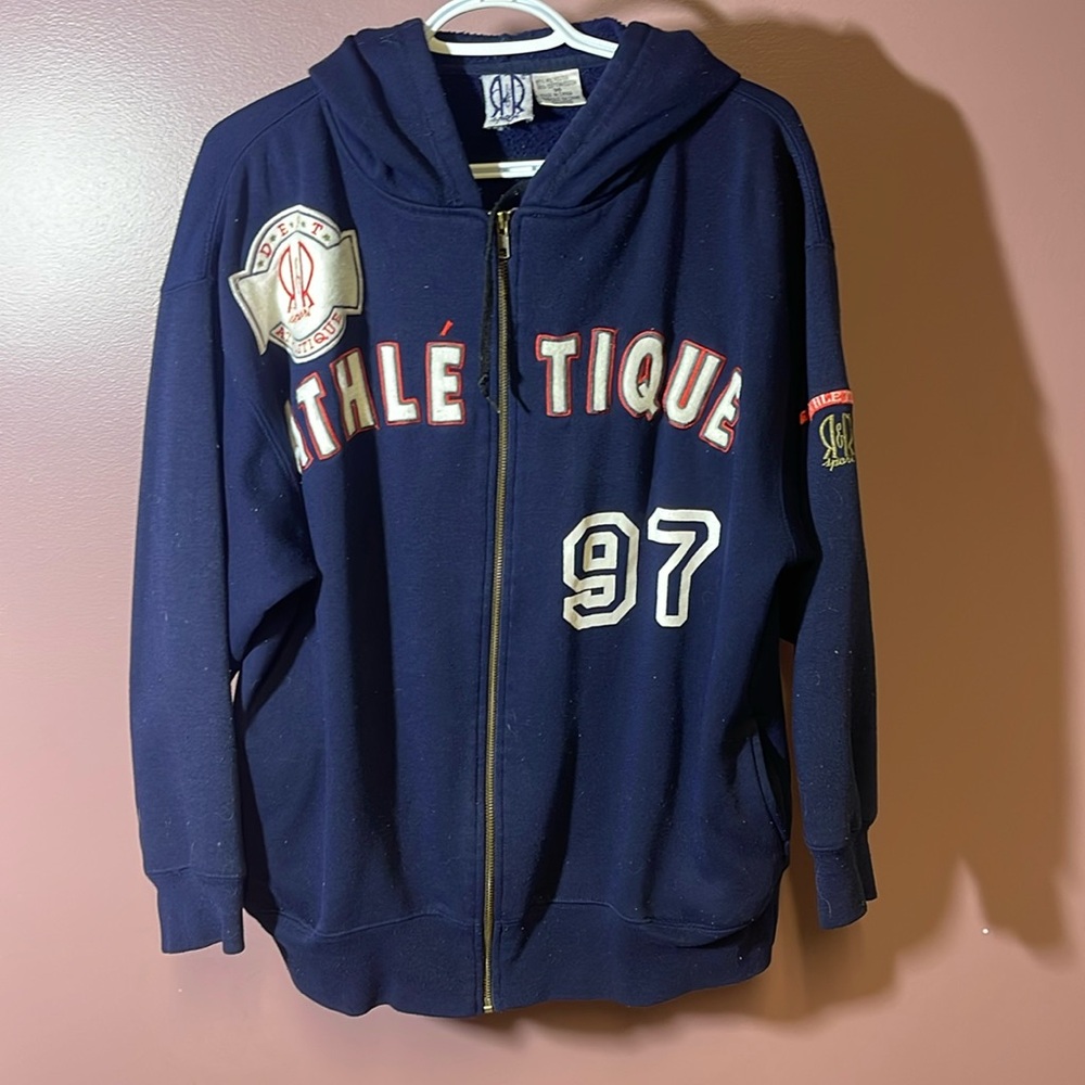 Vintage 90’s R&R Sport Zip Up Hoodie Jacket Size 36